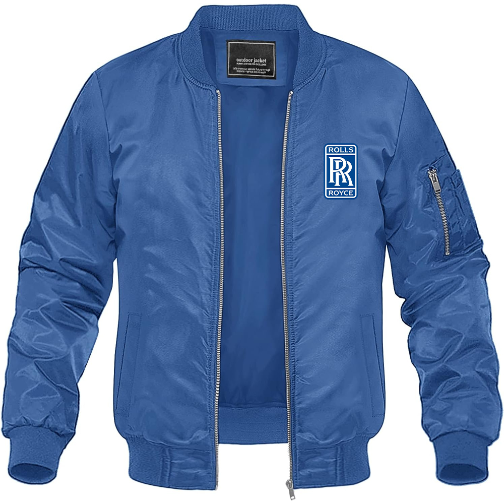 Men’s Rolls Royce Motorsport Car Lightweight Bomber Jacket Windbreaker Softshell Varsity Jacket Coat