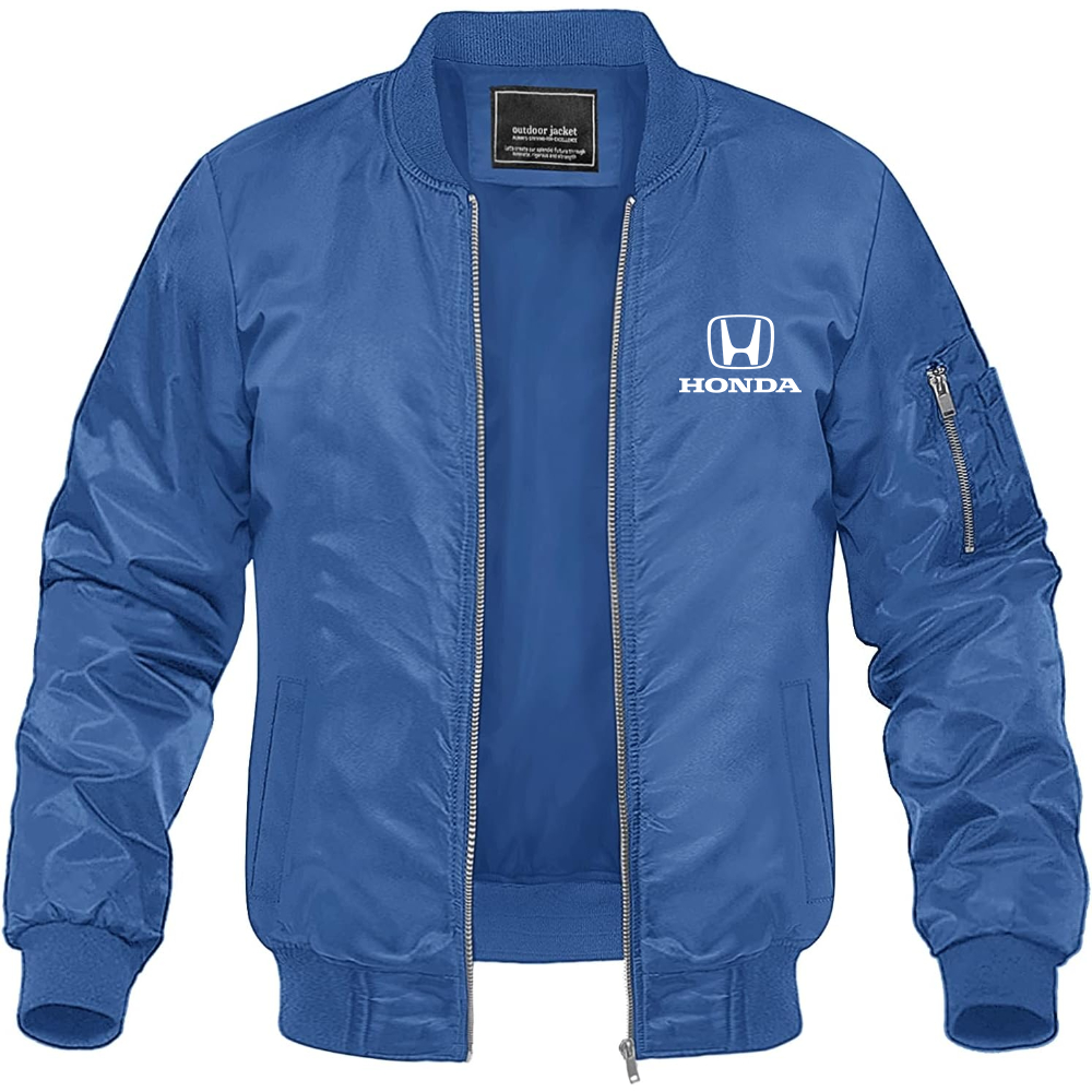 Men’s Honda Motorsport Car Lightweight Bomber Jacket Windbreaker Softshell Varsity Jacket Coat