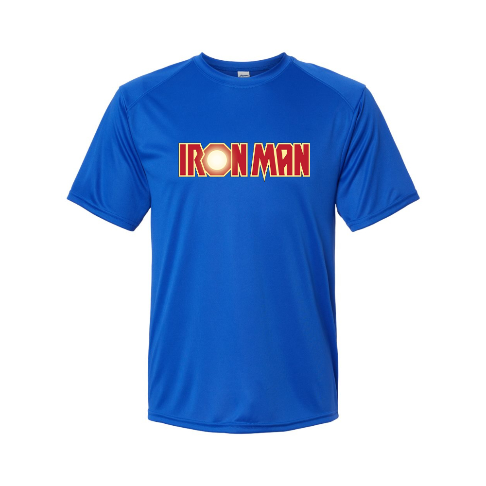 Youth Kids Iron Man Marvel Superhero Performance T-Shirt