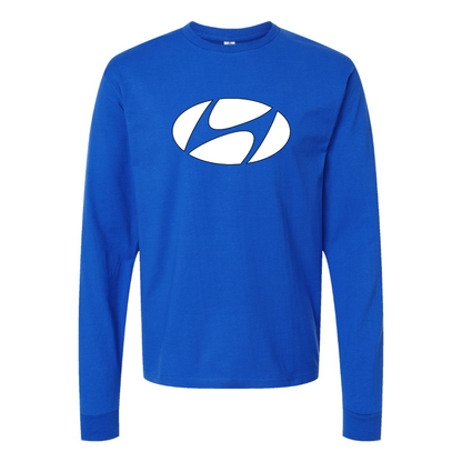 Youth Kids Hyundai New Logo Car Long Sleeve T-Shirt