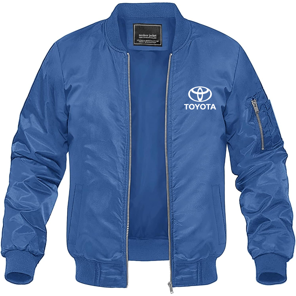 Men’s Toyota Motorsport Car Lightweight Bomber Jacket Windbreaker Softshell Varsity Jacket Coat