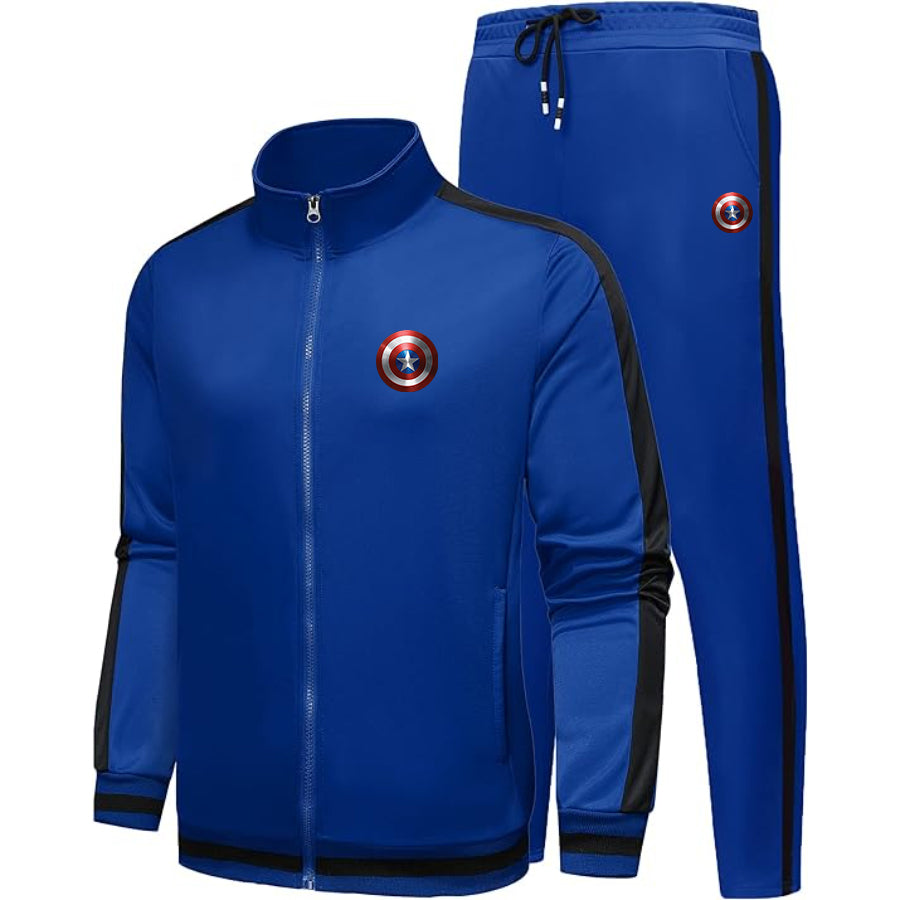 Men's Captain America Superhero Logo Dri-Fit TrackSuit