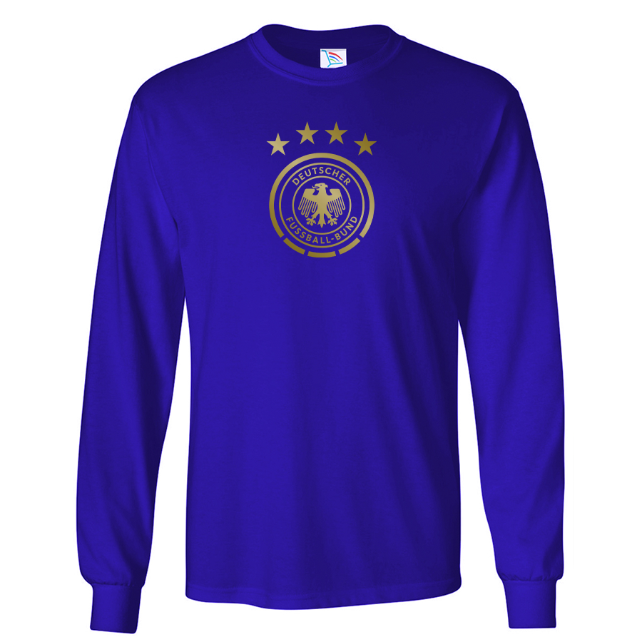 Youth Kids Germany Soccer Long Sleeve T-Shirt