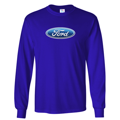 Youth Kids Ford Car Long Sleeve T-Shirt