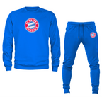 Men's F.C. Bayern Munchen Soccer Logo Crewneck Sweatshirt Joggers Suit