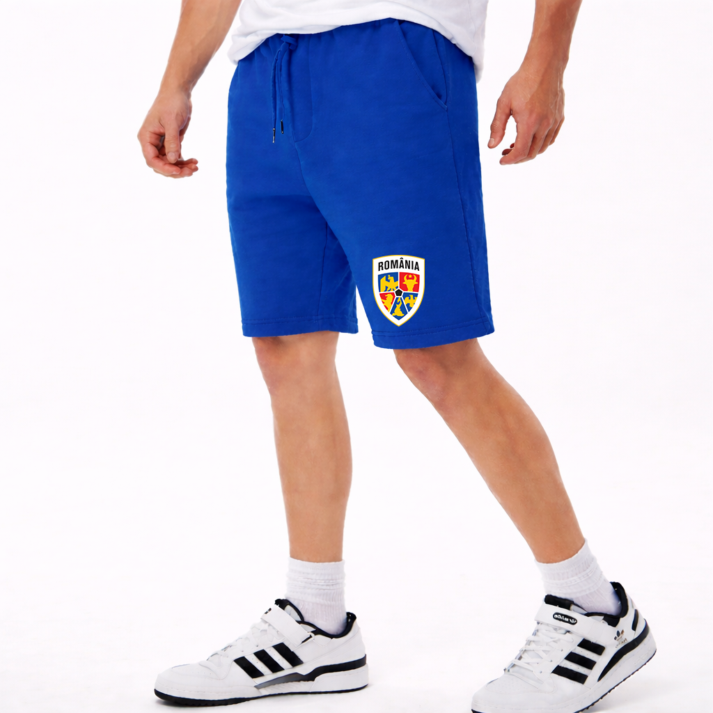 Men's Romania National Soccer Team Athletic Fleece Shorts