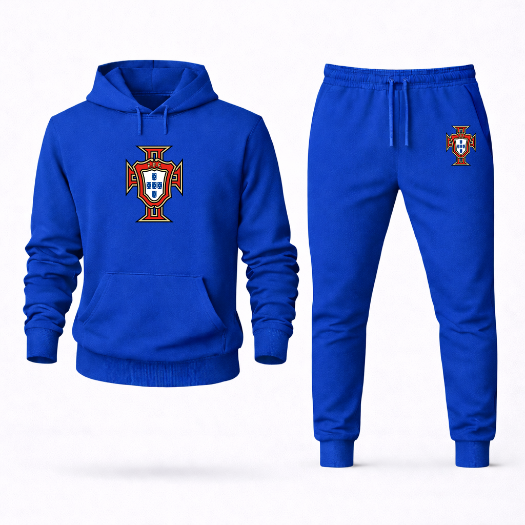 Men's Portugal National Soccer Team Hoodie Joggers Set