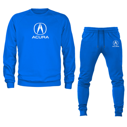 Men’s Acura Car Crewneck Sweatshirt Joggers Suit