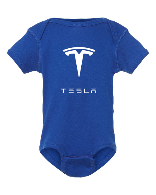 Tesla Motorsports Car Baby Romper Onesie