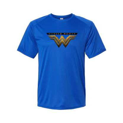 Youth Kids Wonder Woman DC Superhero Performance T-Shirt
