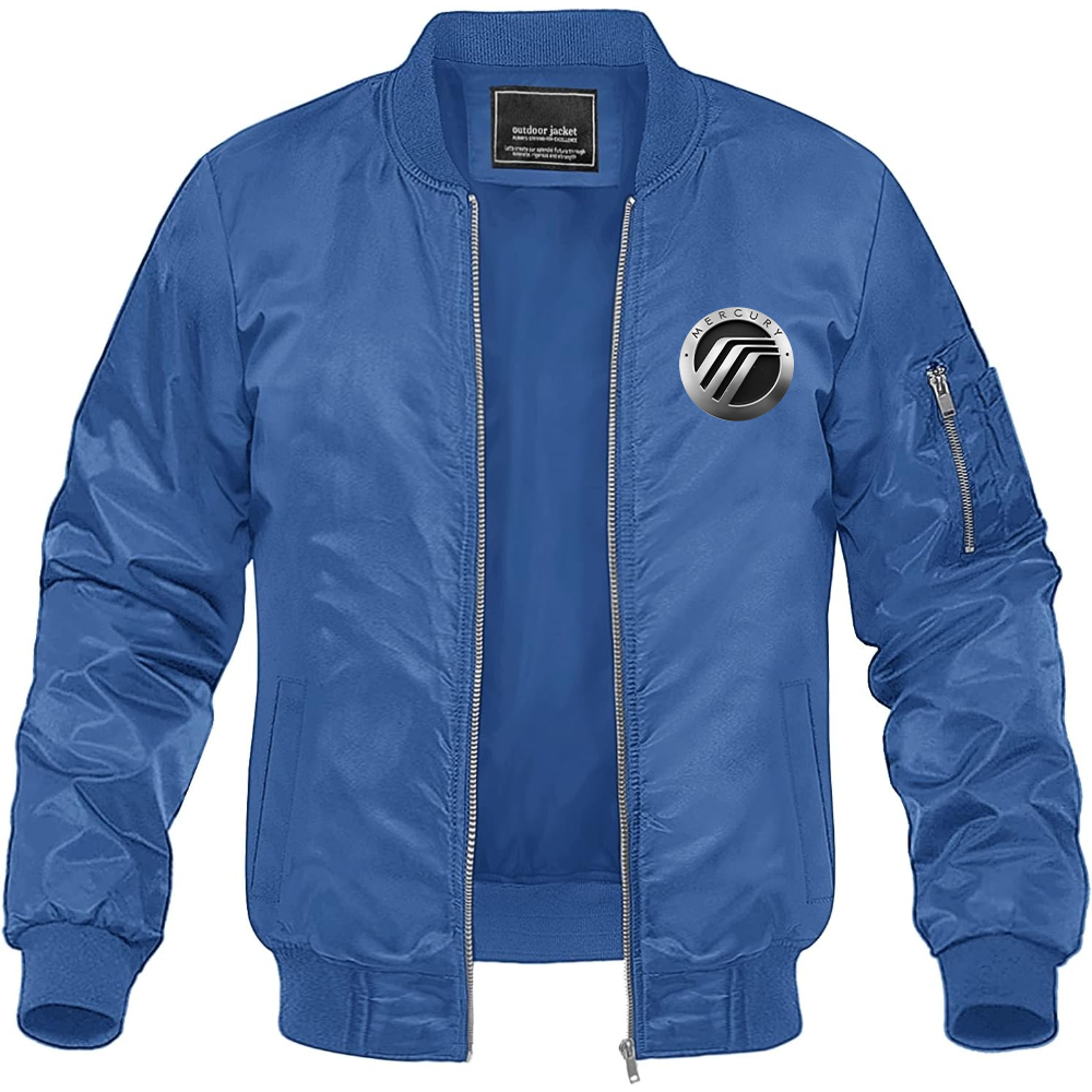 Men’s Mercury Car Lightweight Bomber Jacket Windbreaker Softshell Varsity Jacket Coat