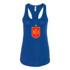 Women's Spain Red Logo National Soccer Team Racerback Tank Top