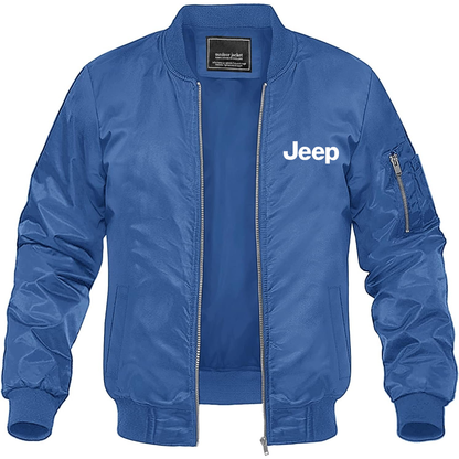 Men’s Jeep Car Lightweight Bomber Jacket Windbreaker Softshell Varsity Jacket Coat