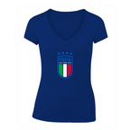 Women's Italy National Soccer V-Neck T-Shirt