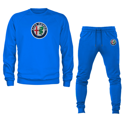 Men's Alfa Romeo Car Crewneck Sweatshirt Joggers Suit