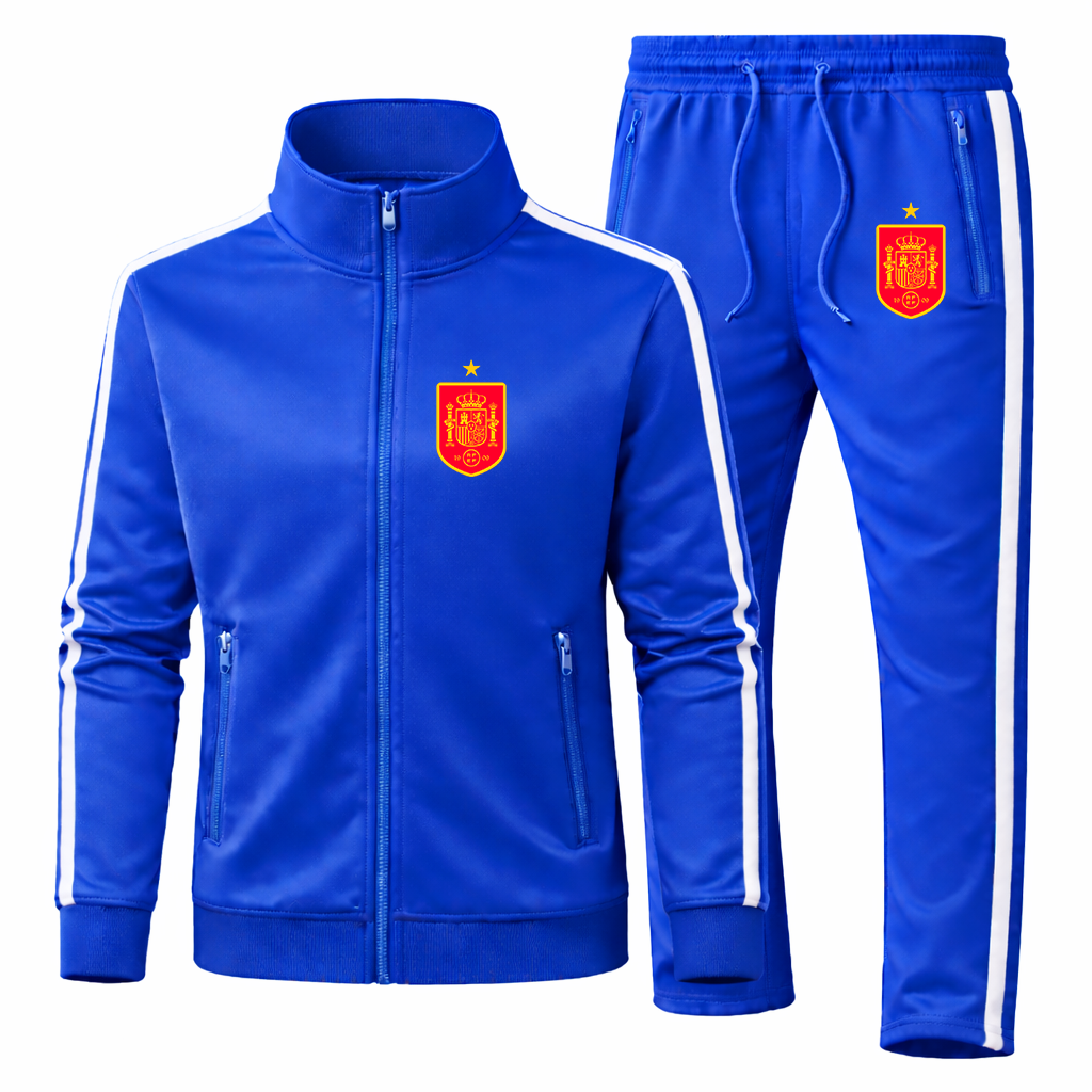 Men's Spain Red Logo National Soccer Team Dri-Fit TrackSuit