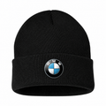 Men's BMW Beanie Hat — Black — clean front main