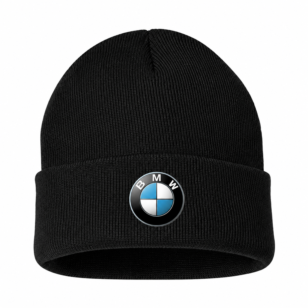Men's BMW Beanie Hat — Black — clean front main