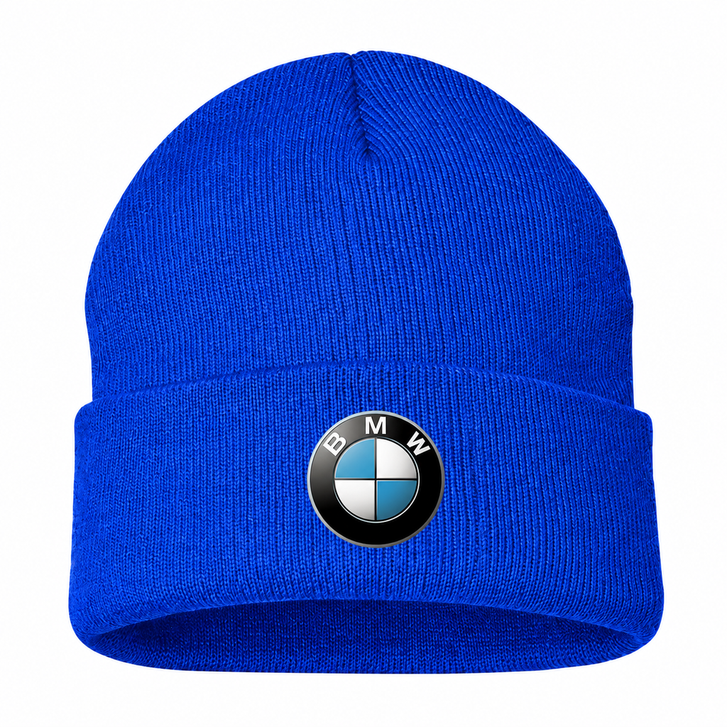 Men's BMW Beanie Hat — Blue — clean front main