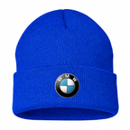 Men's BMW Beanie Hat — Blue — clean front main