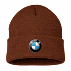 Men's BMW Beanie Hat — Brown — clean front main