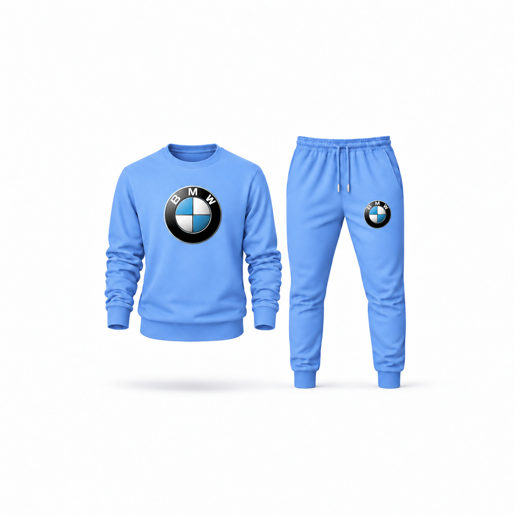 Men's BMW Sweatshirt Joggers Set | Color: Carolina Blue | Main