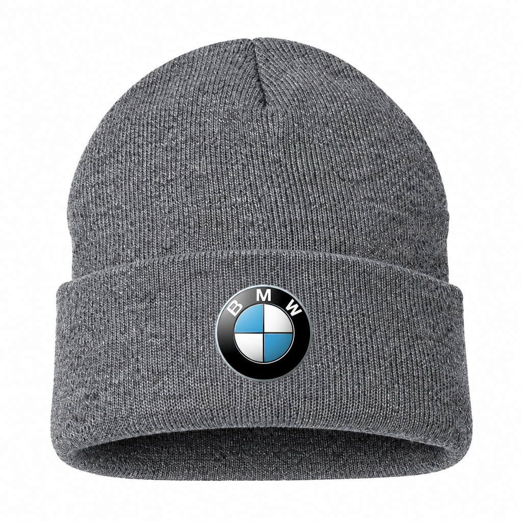 Men's BMW Beanie Hat — Gray — clean front main