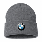Men's BMW Beanie Hat — Gray — clean front main