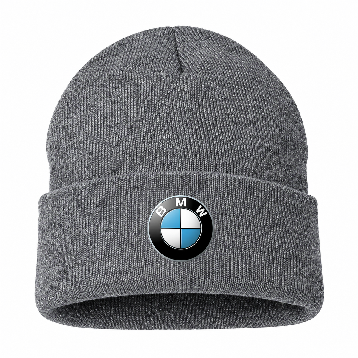 Men's BMW Beanie Hat — Gray — clean front main