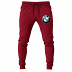 BMW joggers Burgundy front left thigh heat transfer
