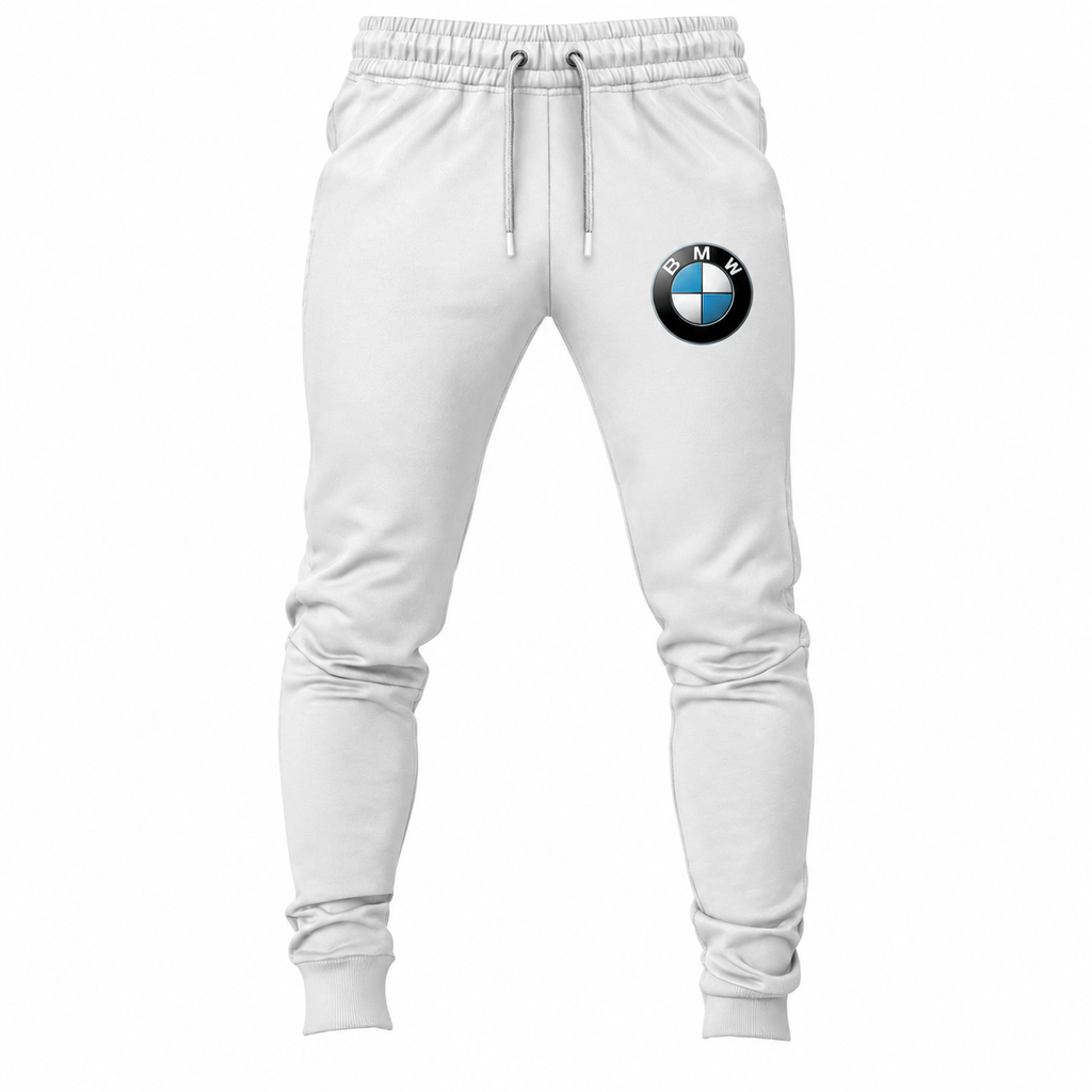BMW joggers White front left thigh heat transfer