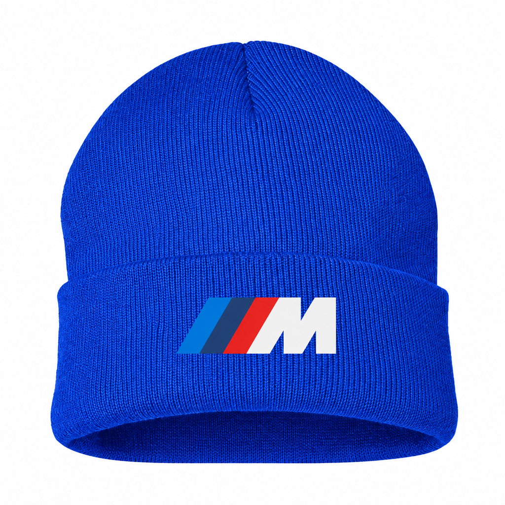 Men's BMW M Beanie Hat — Blue — clean front main