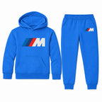 BMW M youth hoodie jogger set, Blue, Youth Large ages 10–12