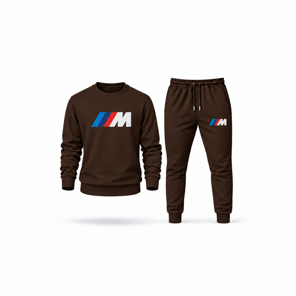 Men's BMW M Sweatshirt Joggers Set | Color: Brown | Main