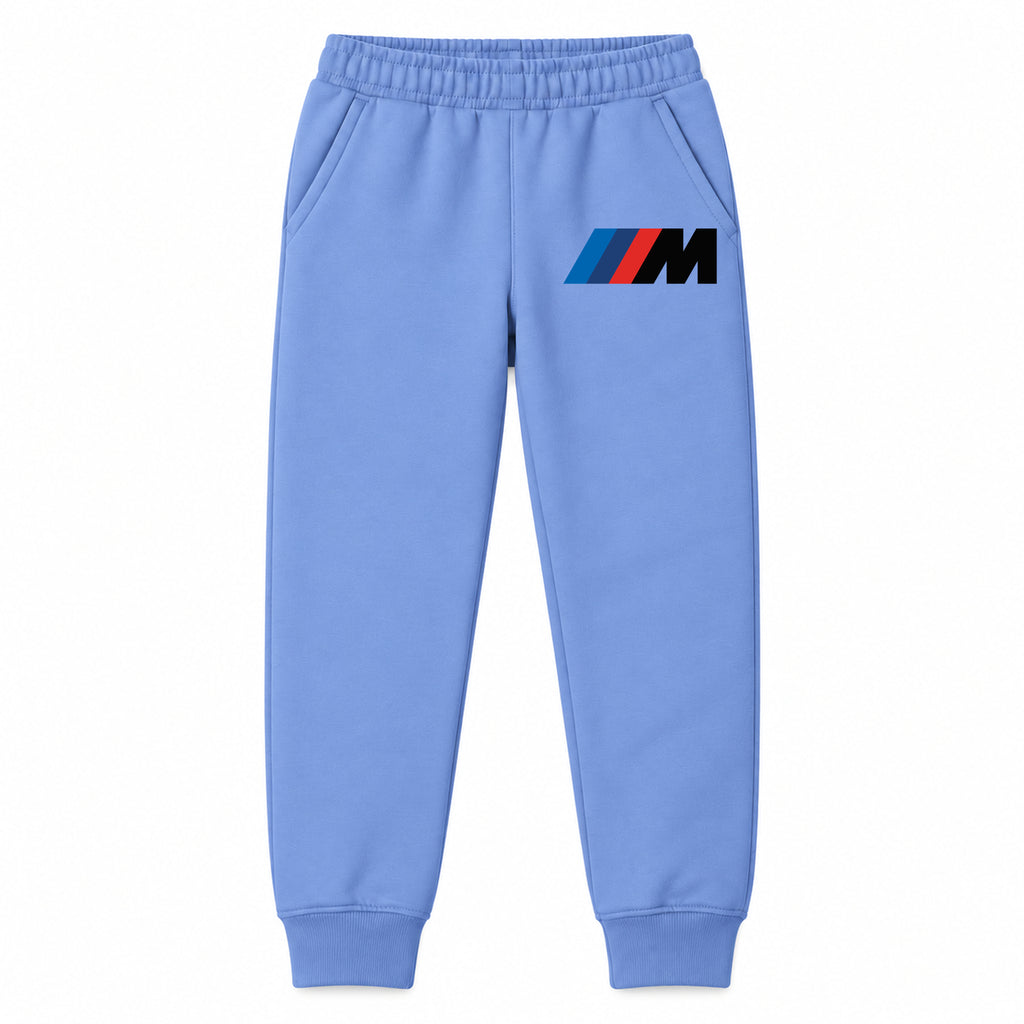BMW M youth jogger sweatpants in Carolina Blue, Youth Large ages 10–12
