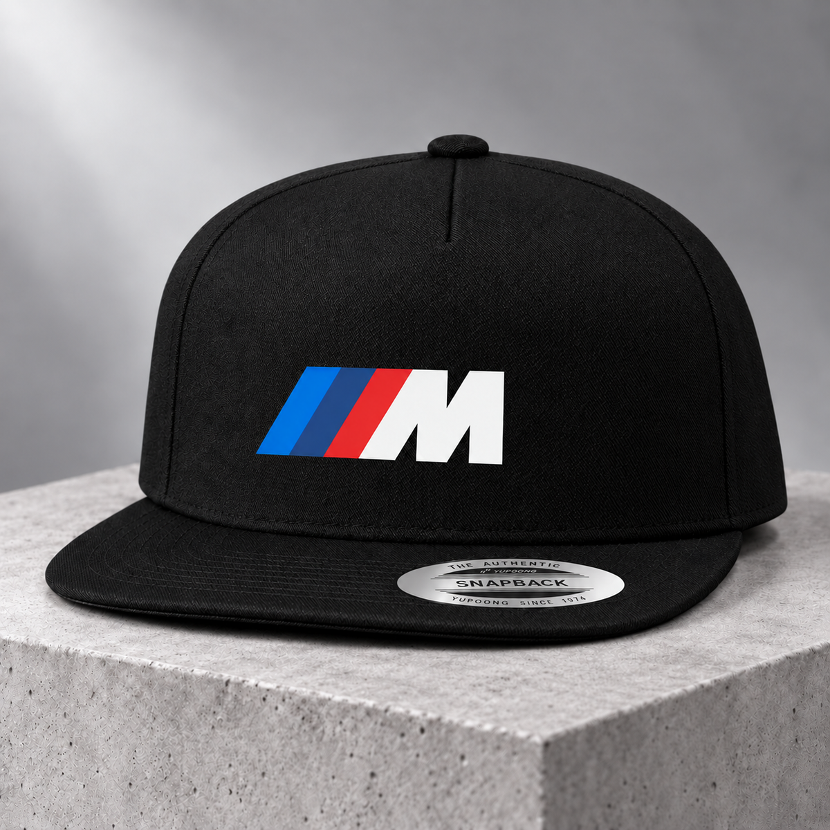 BMW  M - Motorsports Car Snapback Hat | Color: Black | Image 3
