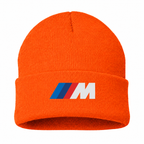 BMW M Beanie Hat — Orange — front main
