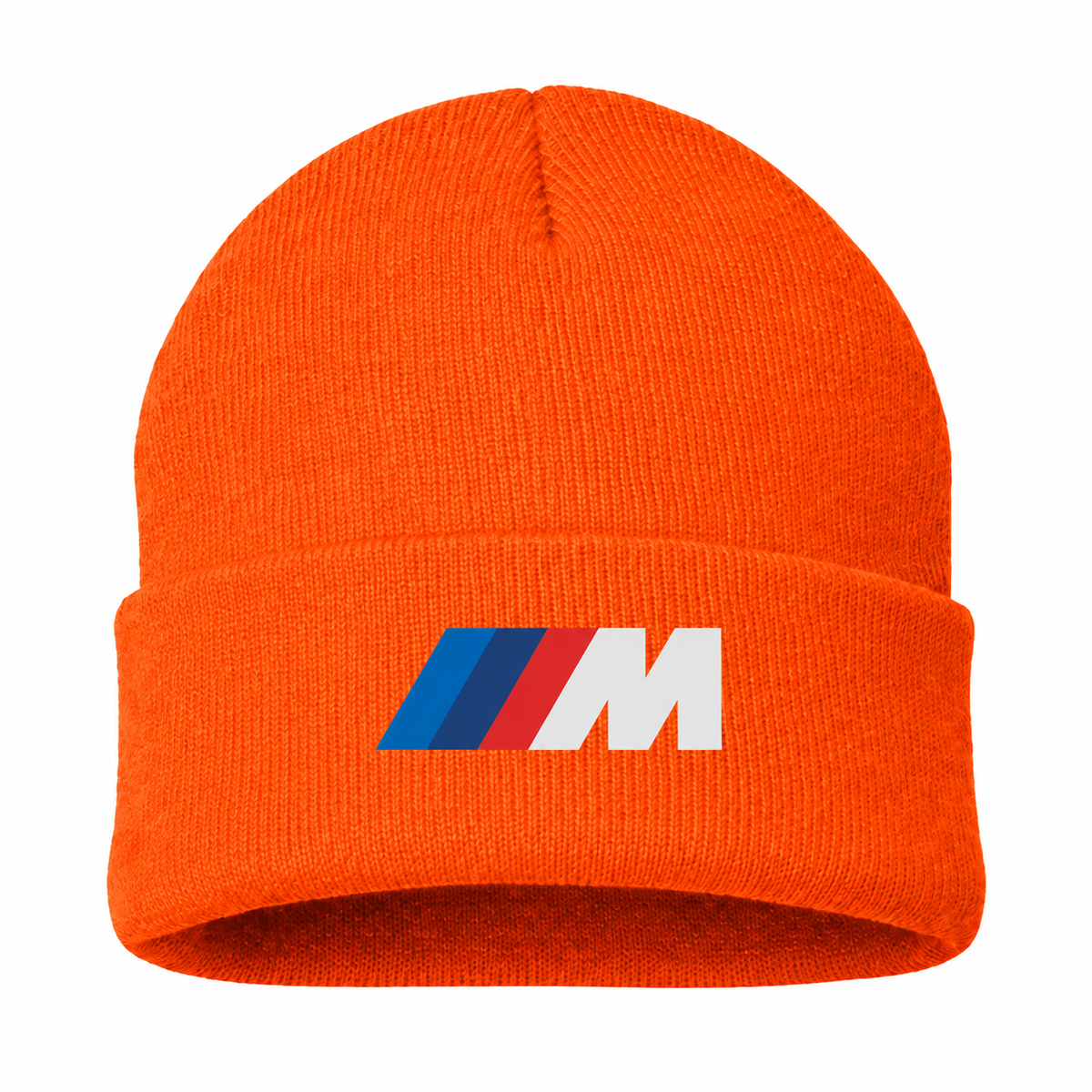 BMW M Beanie Hat — Orange — front main