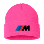 Men's BMW M Beanie Hat — Pink — clean front main