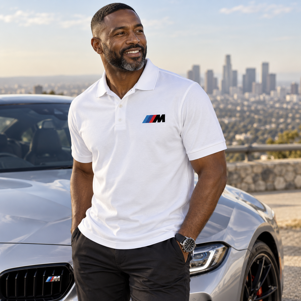 Men's - BMW M - Dry Blend Polo | Color: White | Image 2