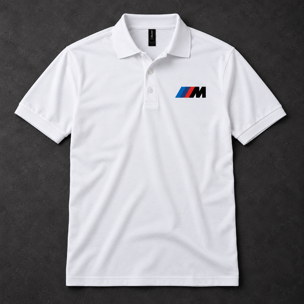 Men's - BMW M - Dry Blend Polo | Color: White | Image 4