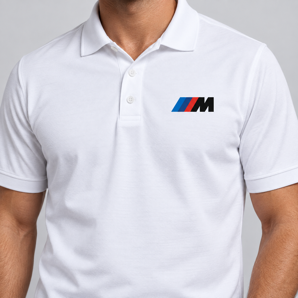 Men's - BMW M - Dry Blend Polo | Color: White | Image 5