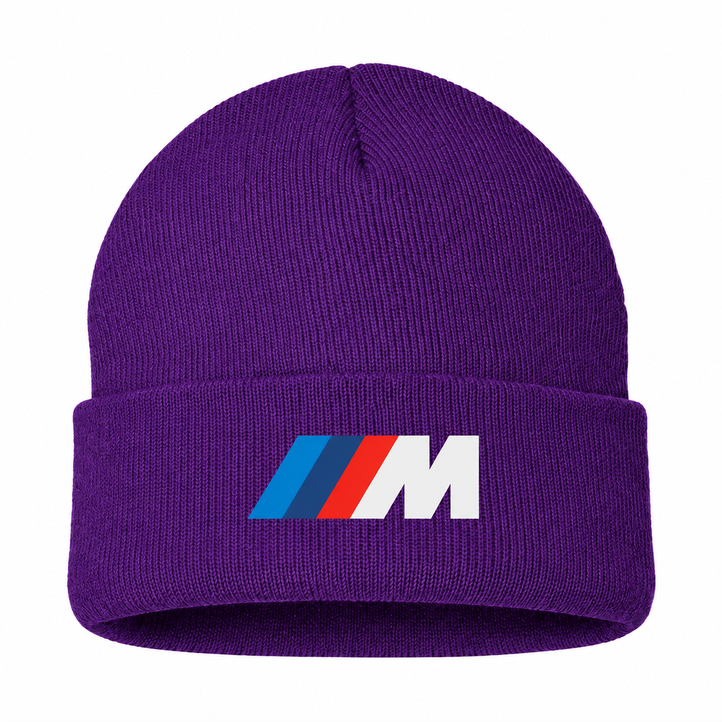 Men's BMW M Beanie Hat — Purple — clean front main
