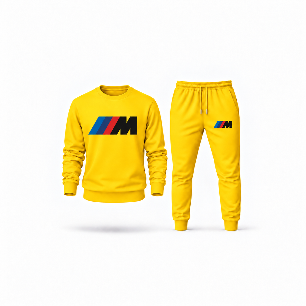 Men's BMW M Sweatshirt Joggers Set | Color: Yellow | Main