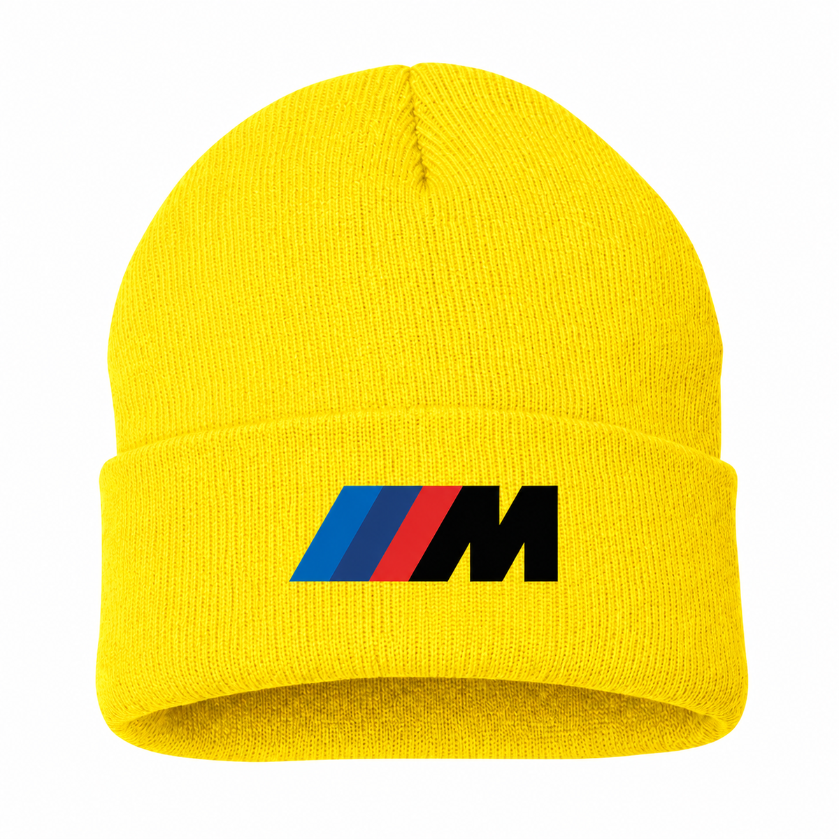 Men's BMW M Beanie Hat — Yellow — clean front main