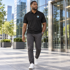 Men's BMW Motorsports Car Dry Blend Polo | Color: Black | Image 1