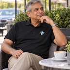 Men's BMW Motorsports Car Dry Blend Polo | Color: Black | Image 3