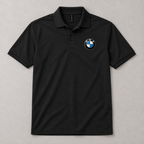 Men's BMW Motorsports Car Dry Blend Polo | Color: Black | Image 4
