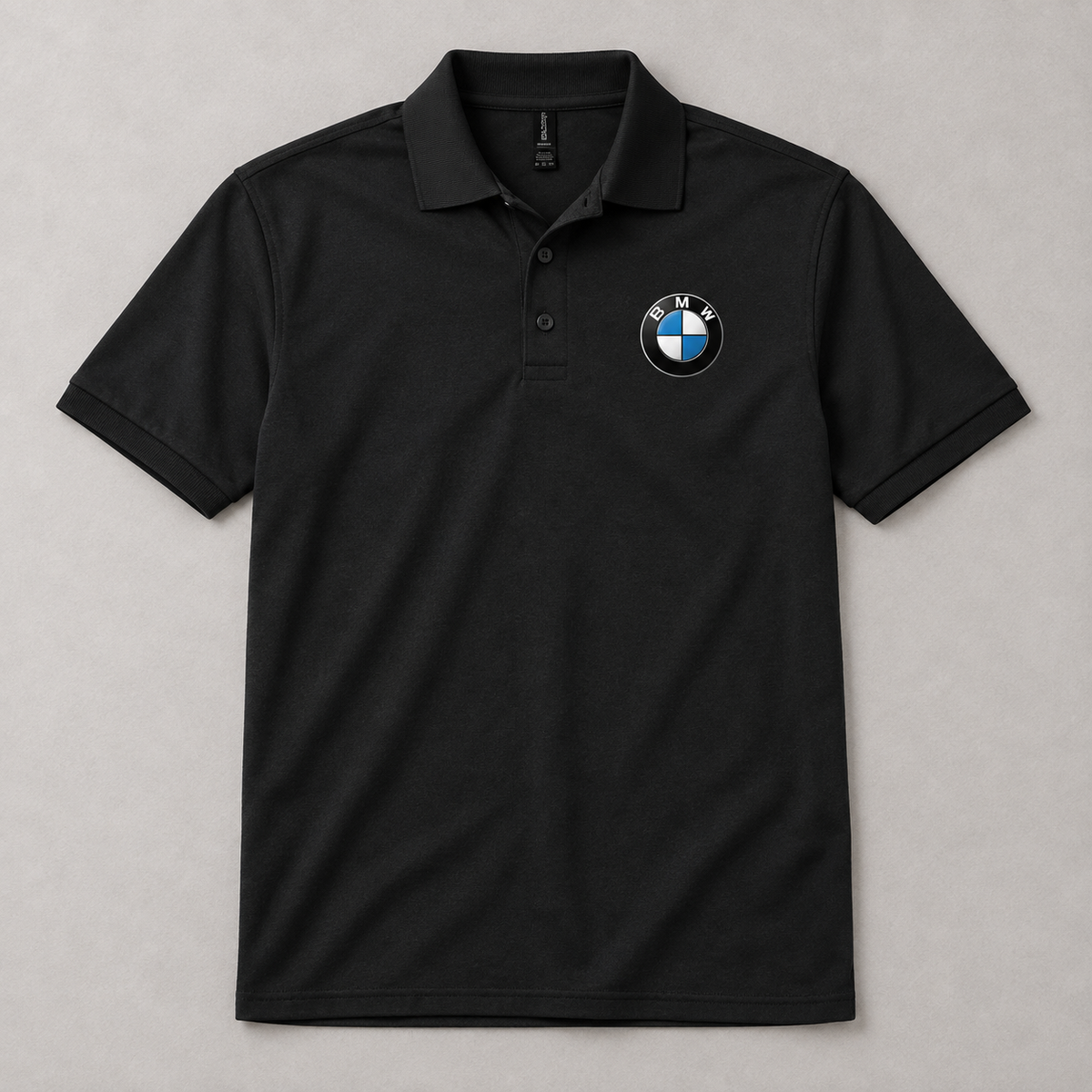 Men's BMW Motorsports Car Dry Blend Polo | Color: Black | Image 4