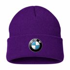 Men's BMW Beanie Hat — Purple — clean front main
